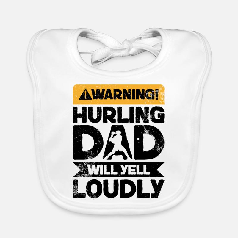 Warning Screaming - Hurls Father Organic Baby Bibs