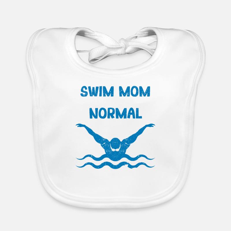 Lustiges Schwimmen Mama Schwimmer Muttertag Baby Bio-Lätzchen