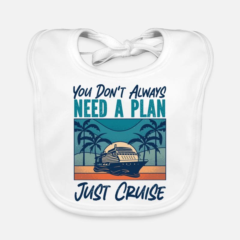 Cruise Ship Vacation Retro You Organic Baby Bibs
