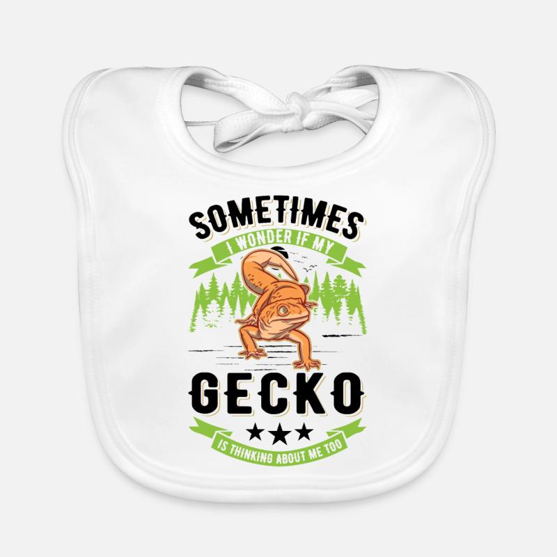 Gecko Geschenk Leopardgecko Baby Bio-Lätzchen