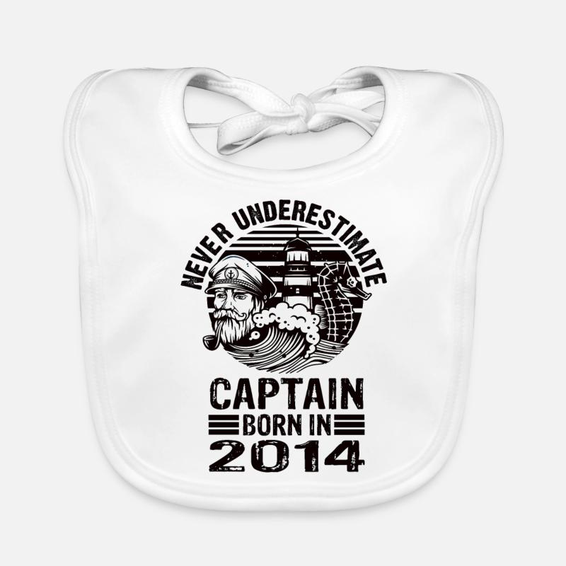 Never Underestimate Captain né en 2014 Bavoir bio Bébé