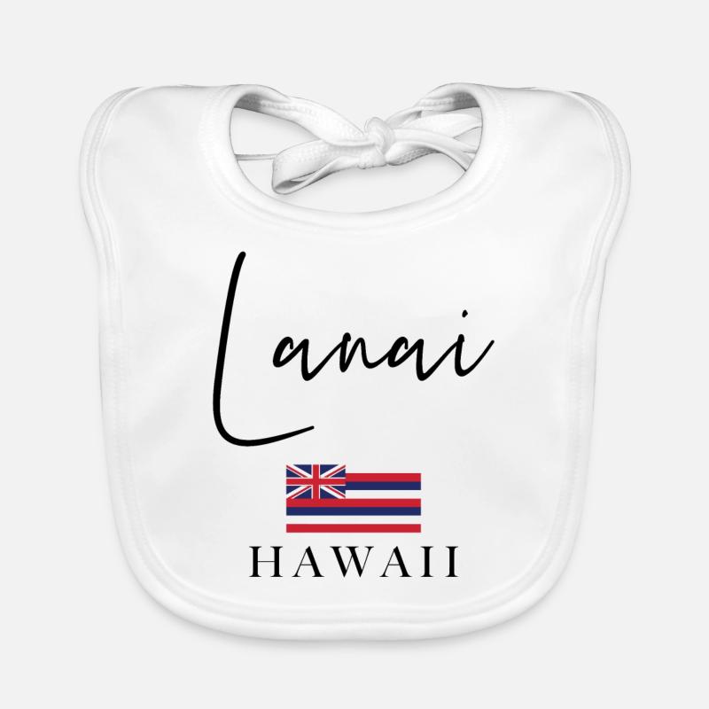 Vacances du drapeau de la Grèce - Île de Lanai Bavoir bio Bébé