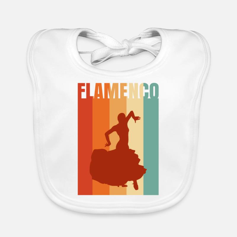Flamenco - Bavoir bio Bébé - blanc