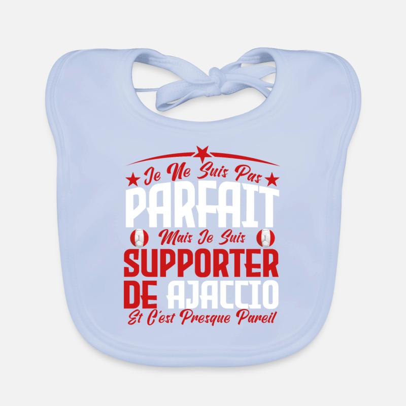 je ne suis pas parfait, supporteur de Ajaccio. Bavoir bio Bébé