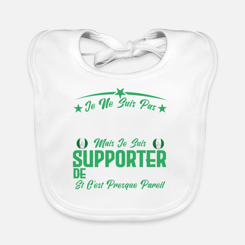 je ne suis pas parfait supporteur de Saint Étienne Bavoir bio Bébé