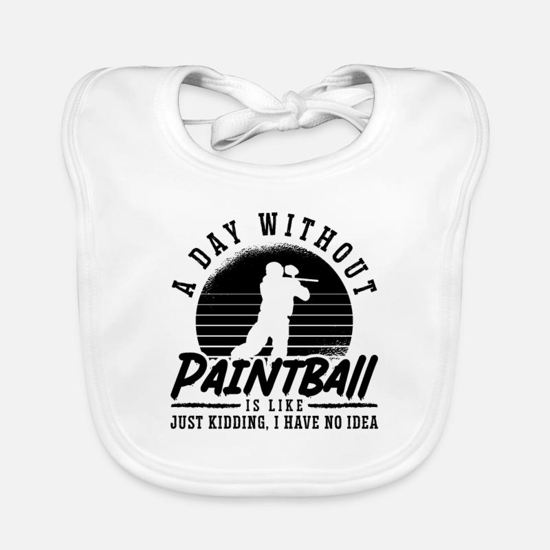 A Day Without Paintball Paint Gun Paintball Player Baby Bio-Lätzchen