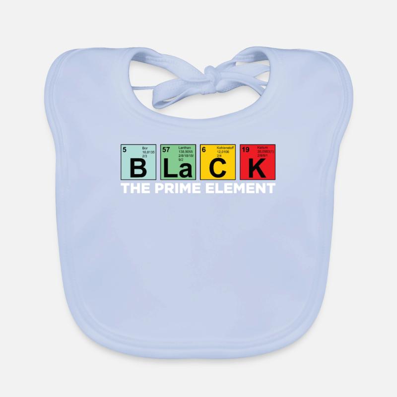 Noir L’élément le plus important chimie Science Bavoir bio Bébé