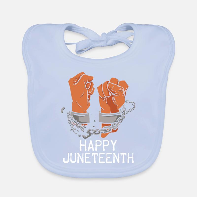 Joyeux Juneteenth Break Shackles Chain Bavoir bio Bébé
