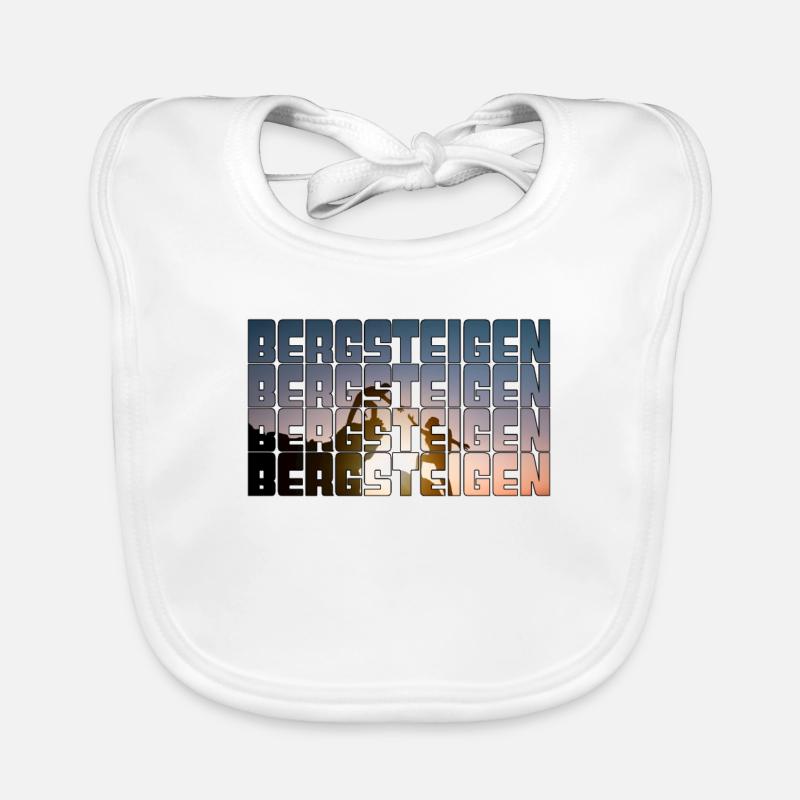 bergsteigen - Baby Bio-Lätzchen - Weiß