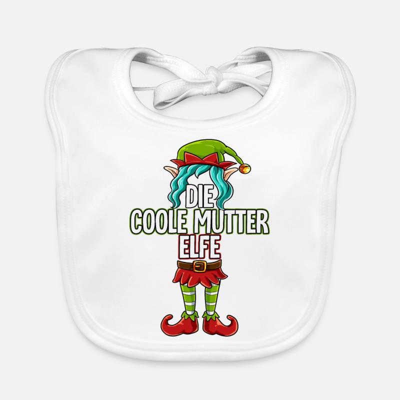 Coole Mutter Elfe Partnerlook Weihnachten Baby Bio-Lätzchen