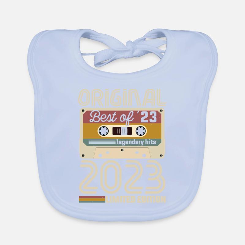 Vintage Geburtstag Original Geschenkidee 2023 Baby Bio-Lätzchen