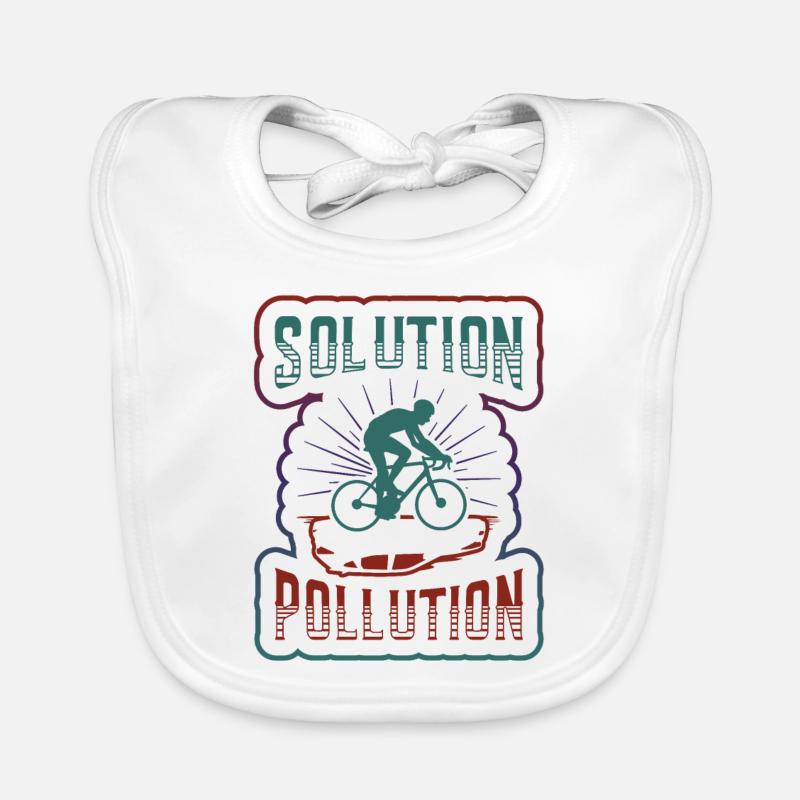 Polution Solution Umweltschutz Radfahren. Baby Bio-Lätzchen