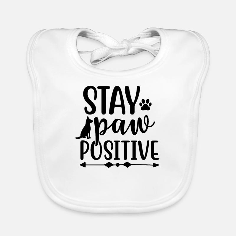 Restez positif patte Bavoir bio Bébé