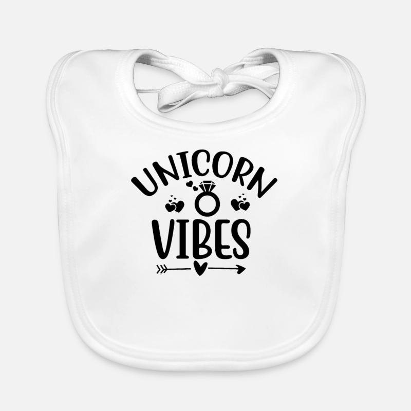 Vibrations de licorne Licorne Bavoir bio Bébé