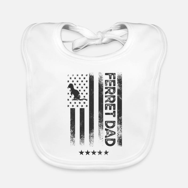 American Flag - Ferret Dad Organic Baby Bibs
