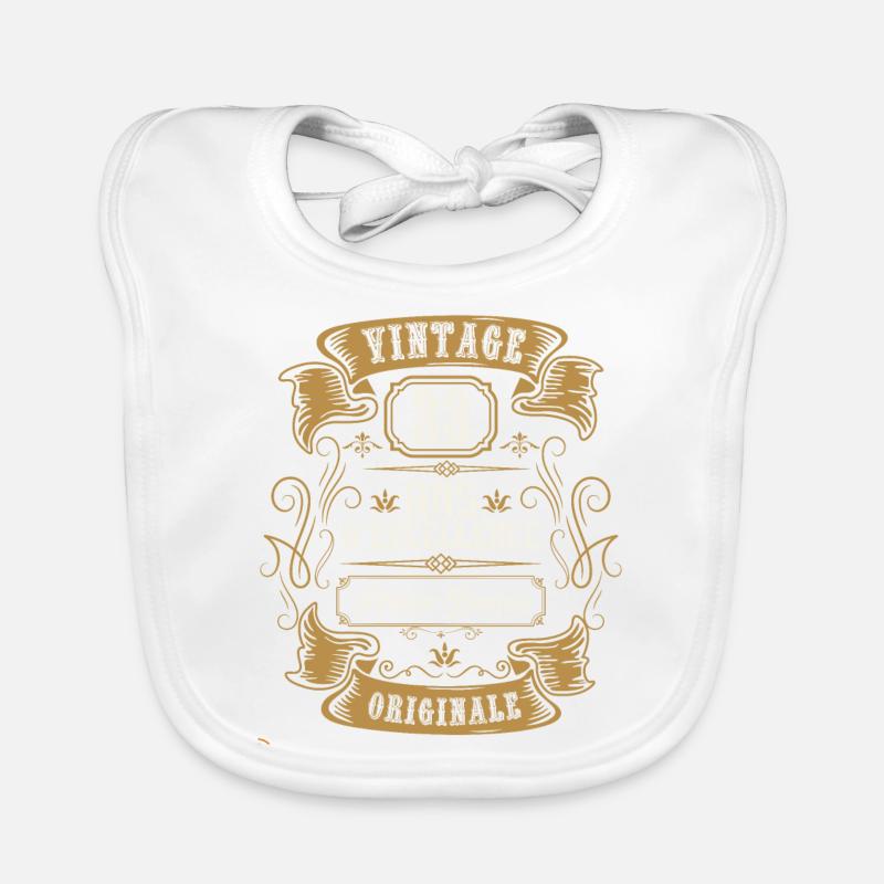 vintage 33 years, Birthday gift idea. Organic Baby Bibs