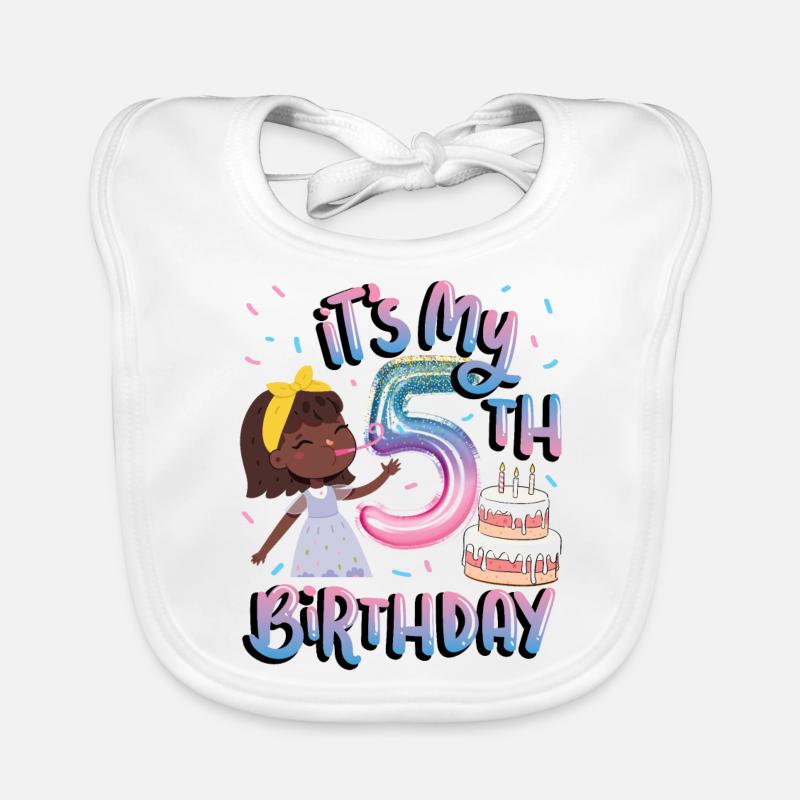 C’est mon 5ème anniversaire Melanin Kid Juneteenth Bavoir bio Bébé
