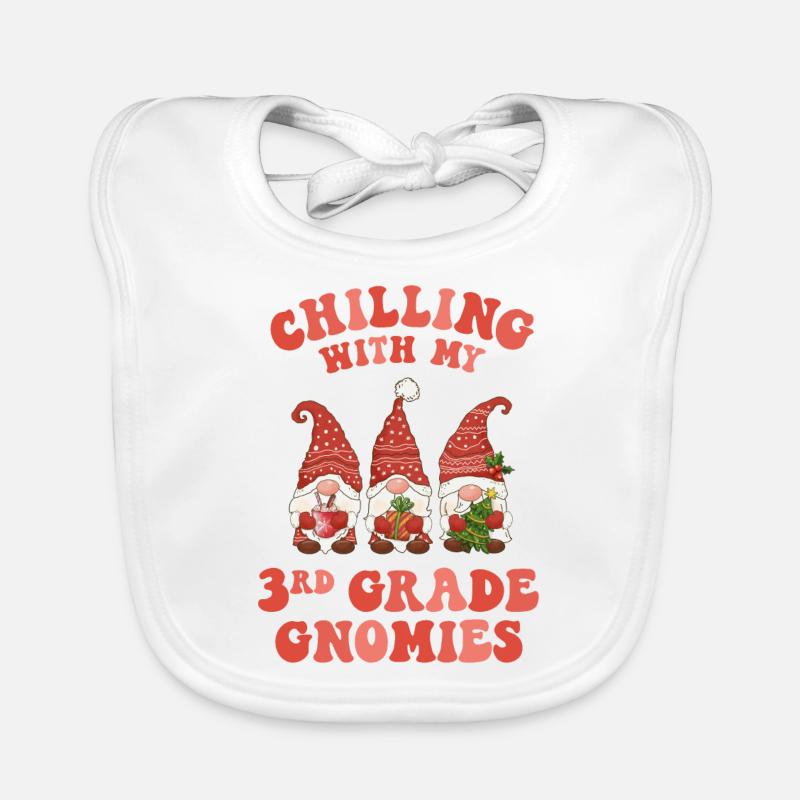 Professeur de 3e année Noël Chilling avec mon Bavoir bio Bébé