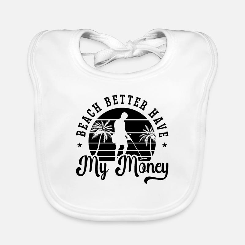 Beach Better Metal Detecting Retro Dig Detectorist Baby Bio-Lätzchen
