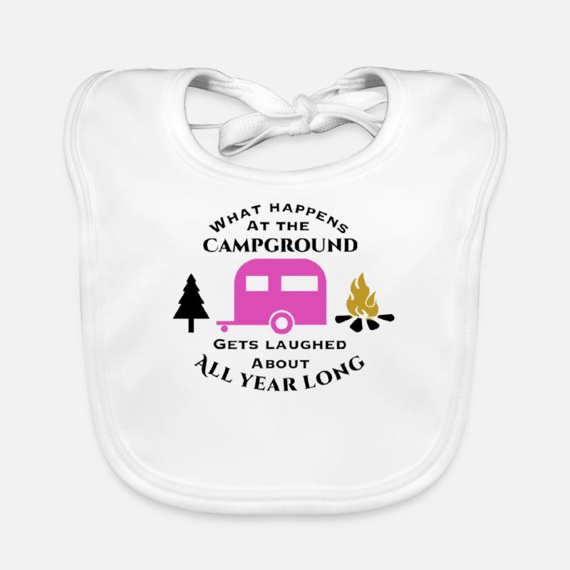 Was auf dem Campingplatz passiert Wandershirt Baby Bio-Lätzchen