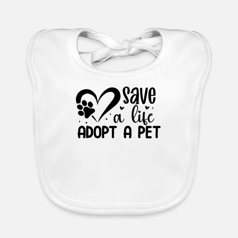Save a Life Adopt a Pet Organic Baby Bibs