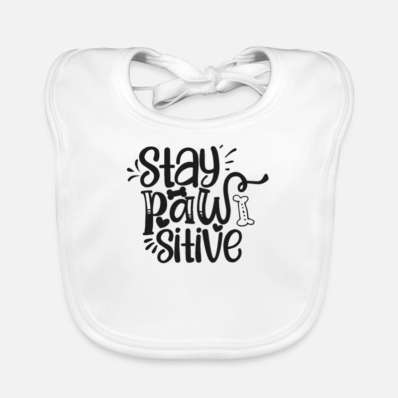 Restez positif patte Bavoir bio Bébé