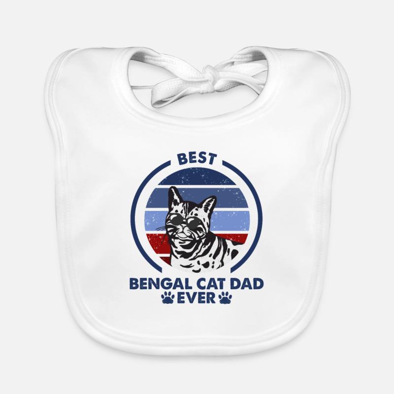 Papa chat - Bengal Katze Bavoir bio Bébé
