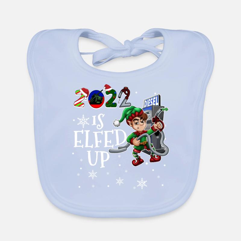 Elfed Up 2022 - Drôle de pyjama de Noël Bavoir bio Bébé
