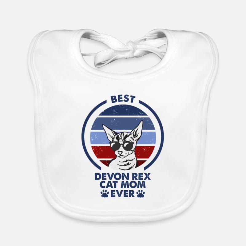 Cat Mom - Devon Rex Cat Organic Baby Bibs