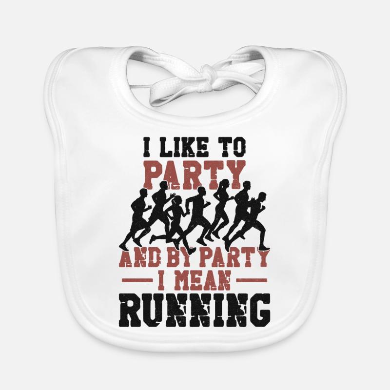 Running Runner Half Marathon Baby Bio-Lätzchen
