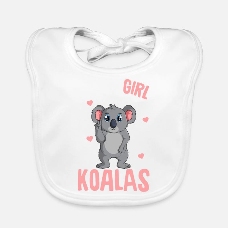 Koala Mädchen Baby Bio-Lätzchen