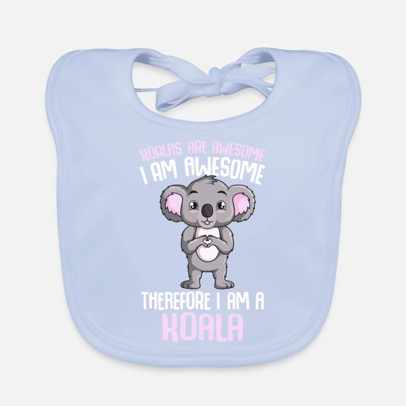 Koala Saying Organic Baby Bibs