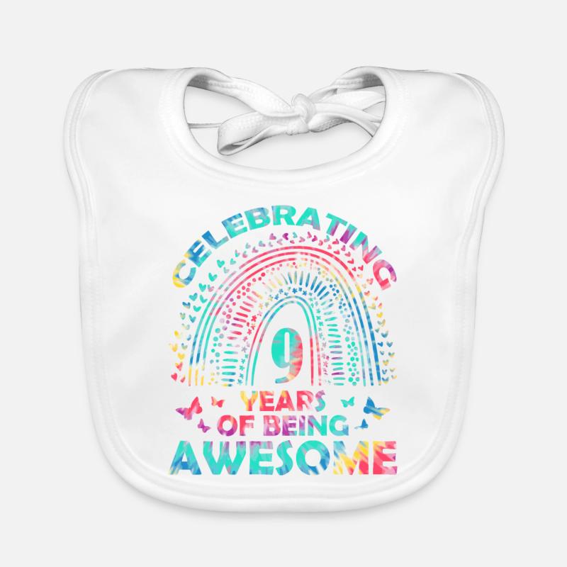 Wir Feiern 9 Jahre "awesome" Geburtstag Baby Bio-Lätzchen