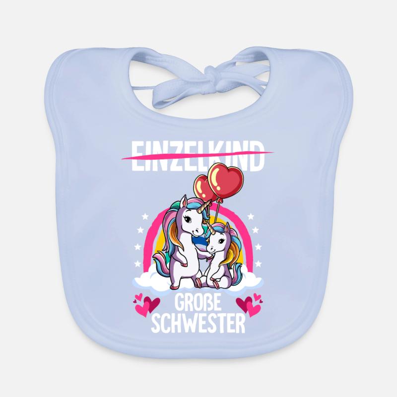 Ich werde Große Schwester Einhorn Baby Bio-Lätzchen