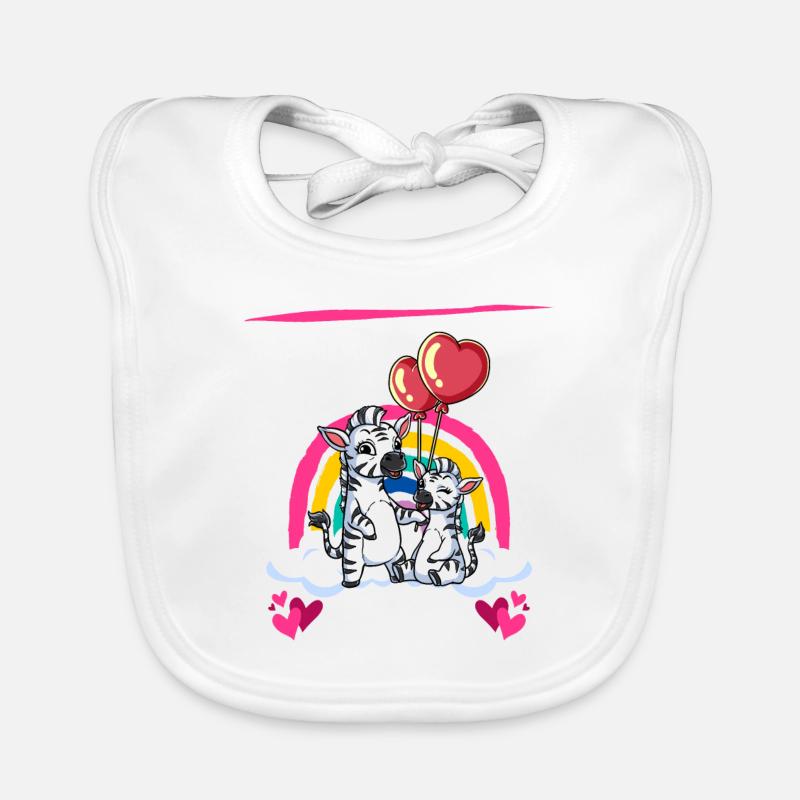 Ich werde Große Schwester Zebra Baby Bio-Lätzchen