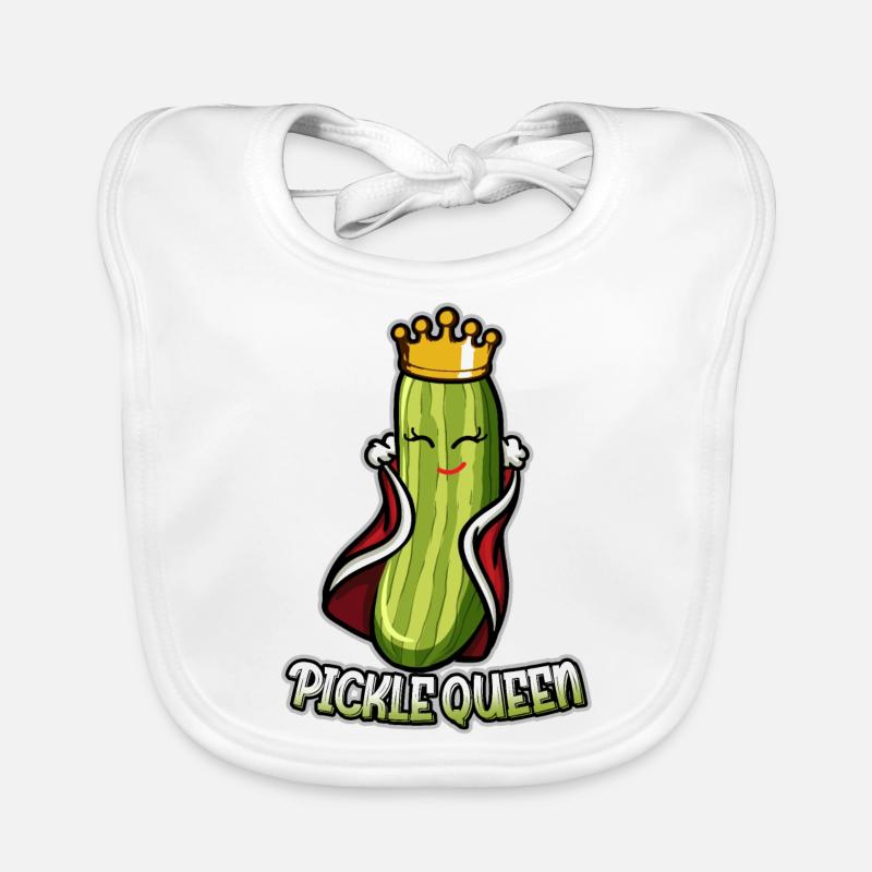 Drôle de cornichon Reine drôle de cornichon de concombre Bavoir bio Bébé