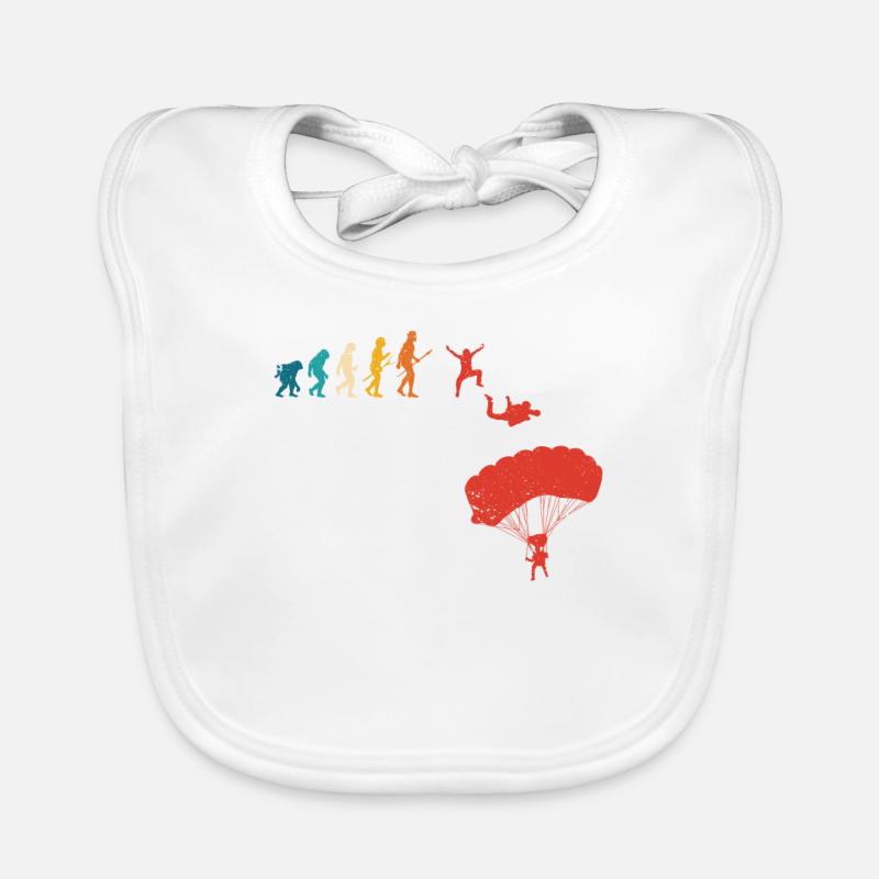 Parachutisme Évolution humaine Bavoir bio Bébé