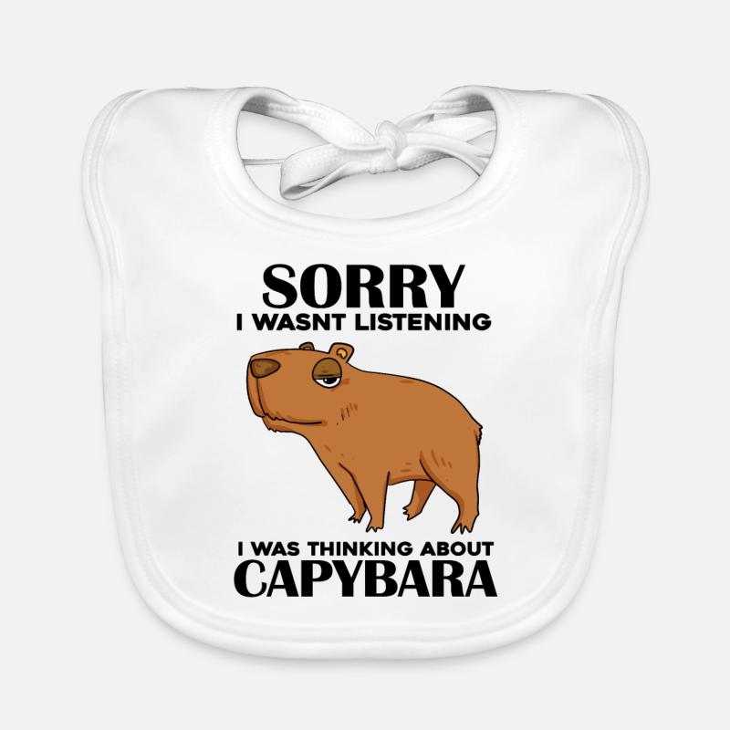 Capybara Wasserschwein Bavoir bio Bébé