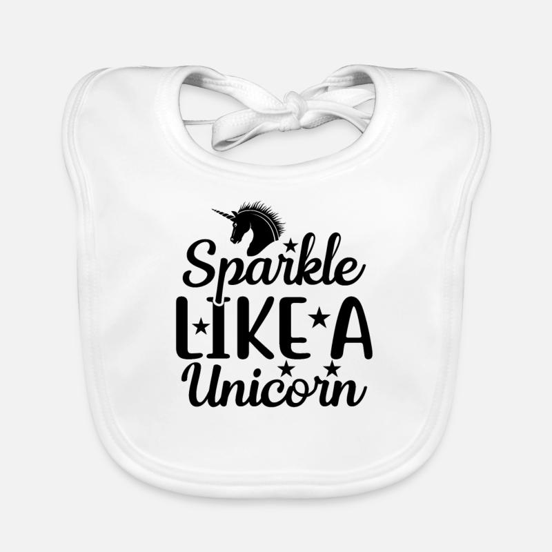 Sparkle like a unicorn Unicorn Organic Baby Bibs