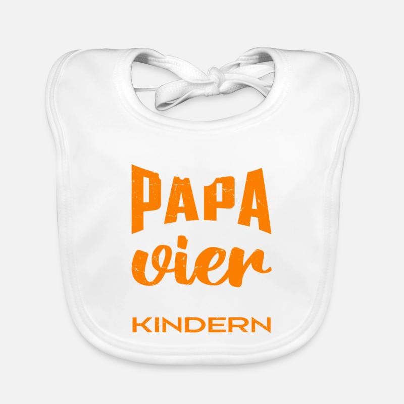 Stolzer Papa von vier Kindern Baby Bio-Lätzchen