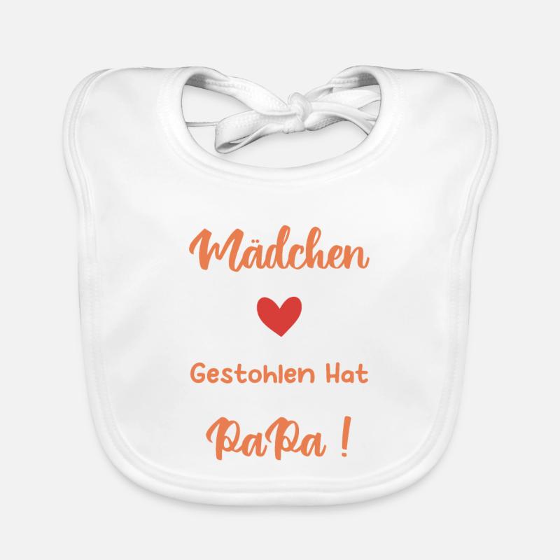 Da gibt´s ein Mädchen, welches mein Herz gestohlen Baby Bio-Lätzchen