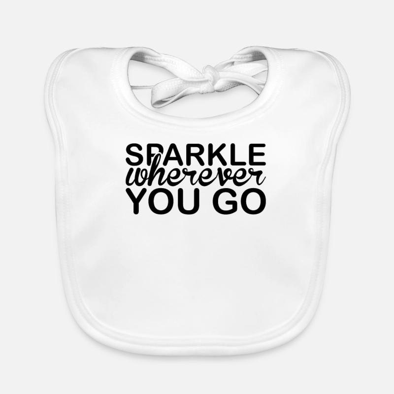 Sparkle wherever you go Unicorn Organic Baby Bibs
