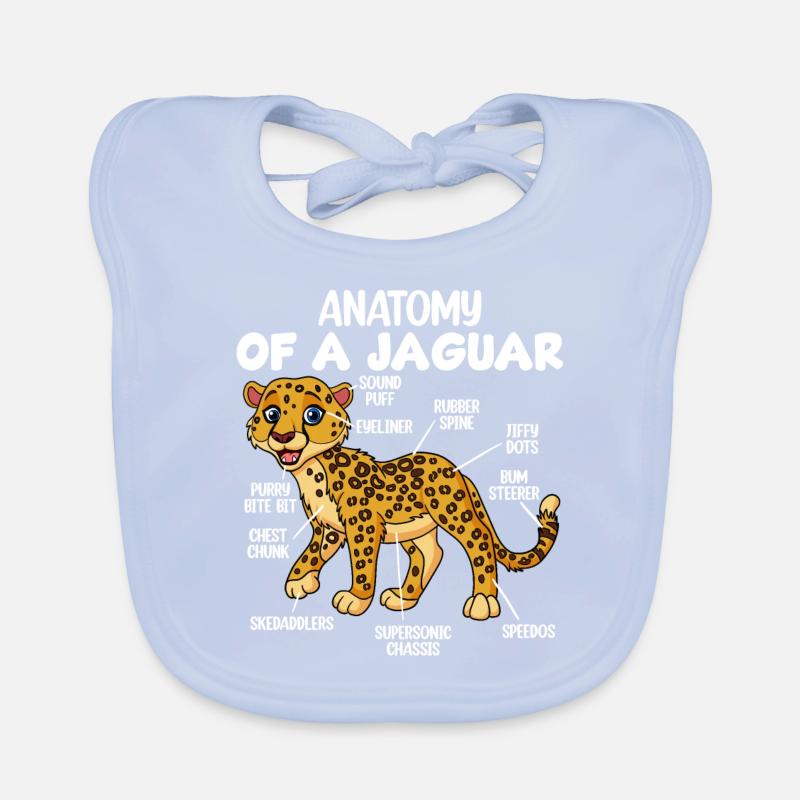 Anatomie eines Jaguars Baby Bio-Lätzchen