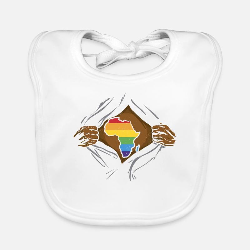 Juneteenth Lgbt Proud Flag Rainbow Black Organic Baby Bibs