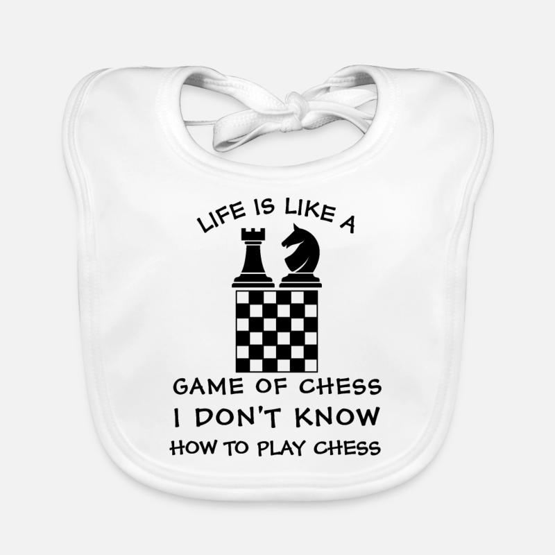 La vie est comme une partie d’échecs Bavoir bio Bébé