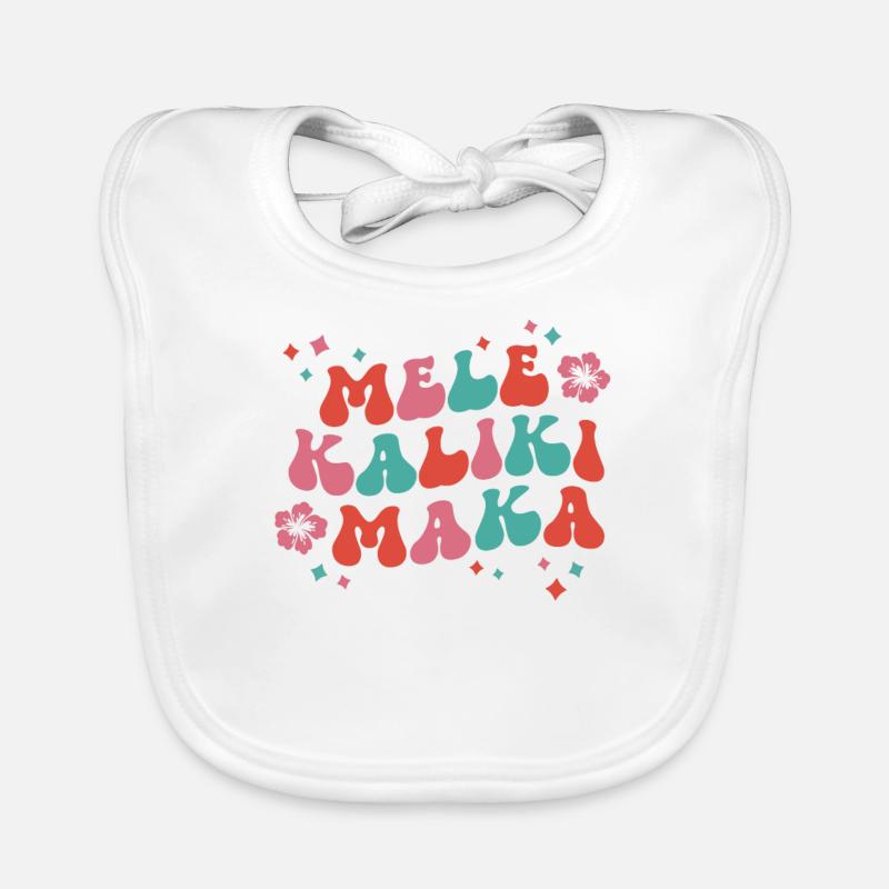 Retro Mele Kalikimaka Noël à Hawaii Bavoir bio Bébé