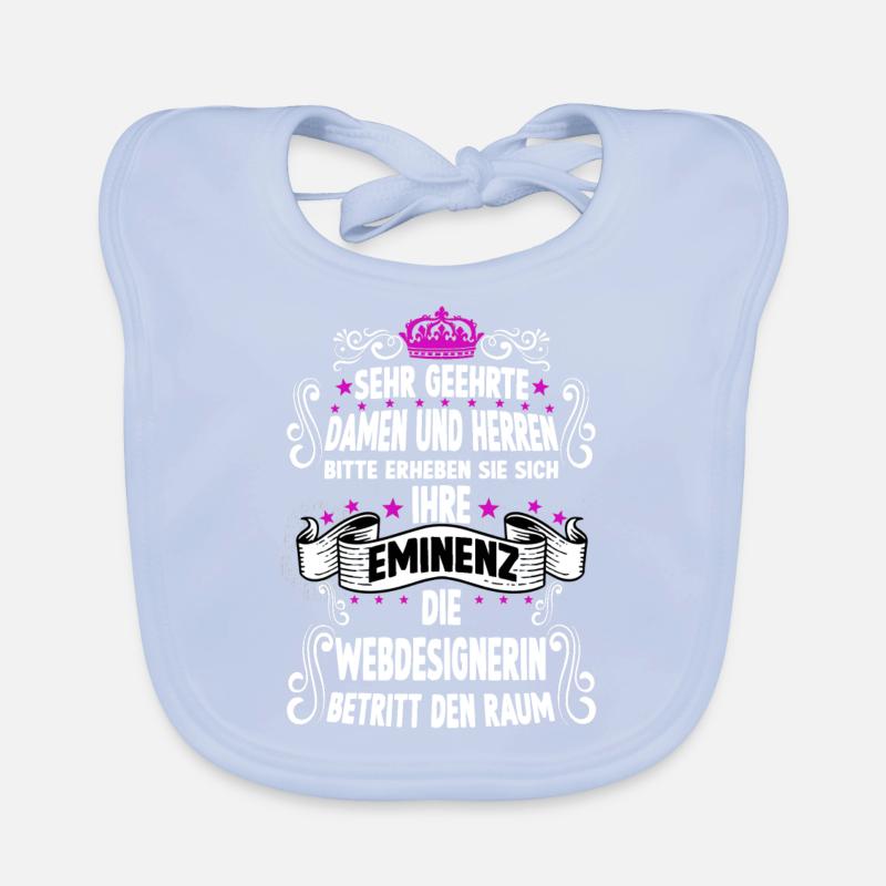 Webdesignerin T witzig Spruch Motiv Webdesignerin Baby Bio-Lätzchen