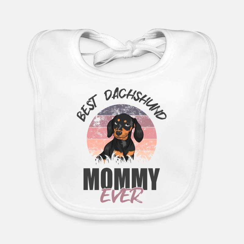 Beste Dackel-Mami Baby Bio-Lätzchen
