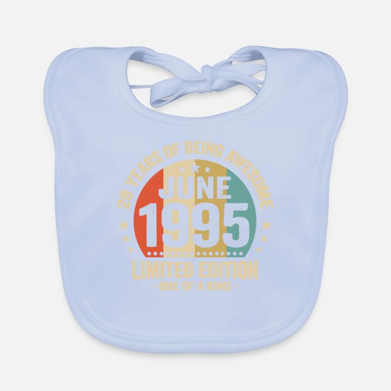 Juni 1995 28-jähriges Jubiläum Vintage-Geschenkidee Baby Bio-Lätzchen