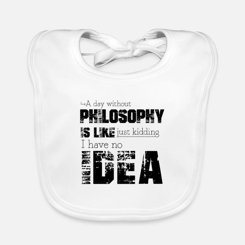 Philosophie - Baby Bio-Lätzchen - Weiß